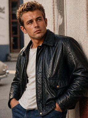 Leather Jacket Gifts for Men Urban Fashion Classic Bomber Jacket Full Zip Pocket